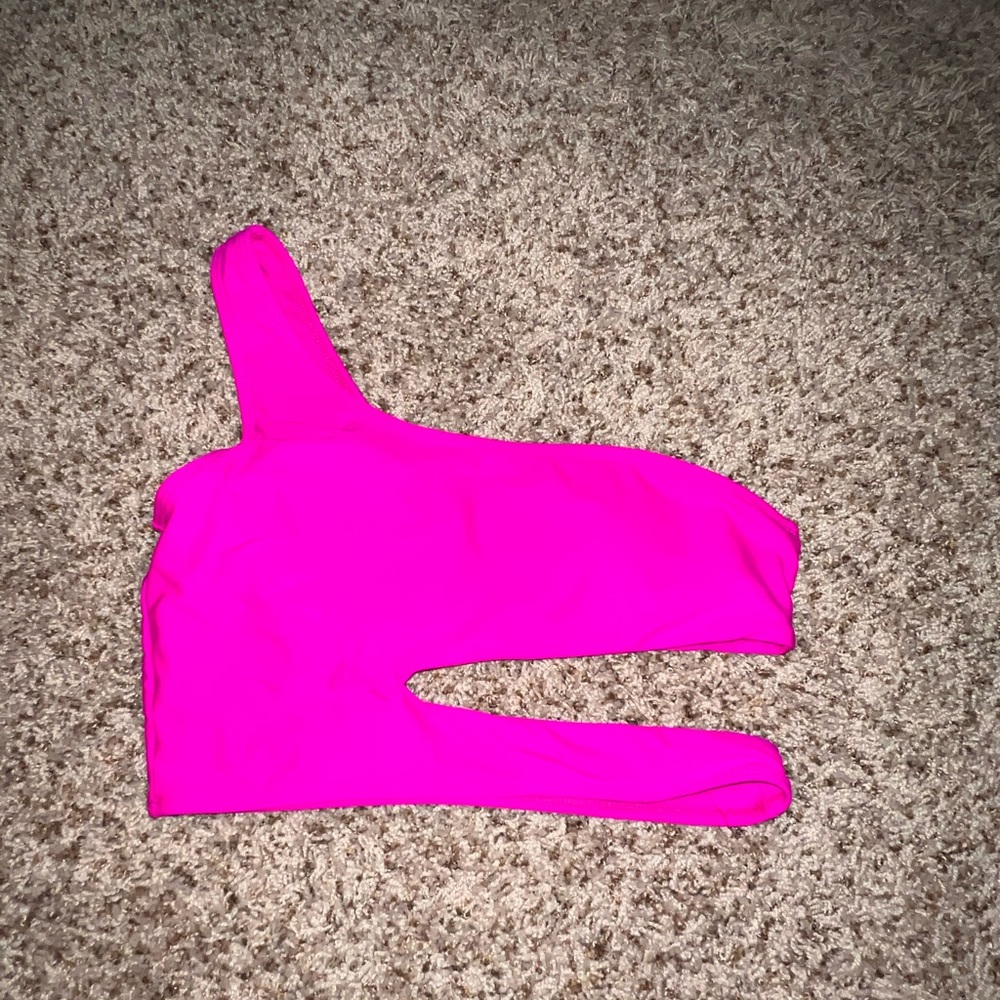 ZAFUL, pink cut out bikini top with padding, Medium